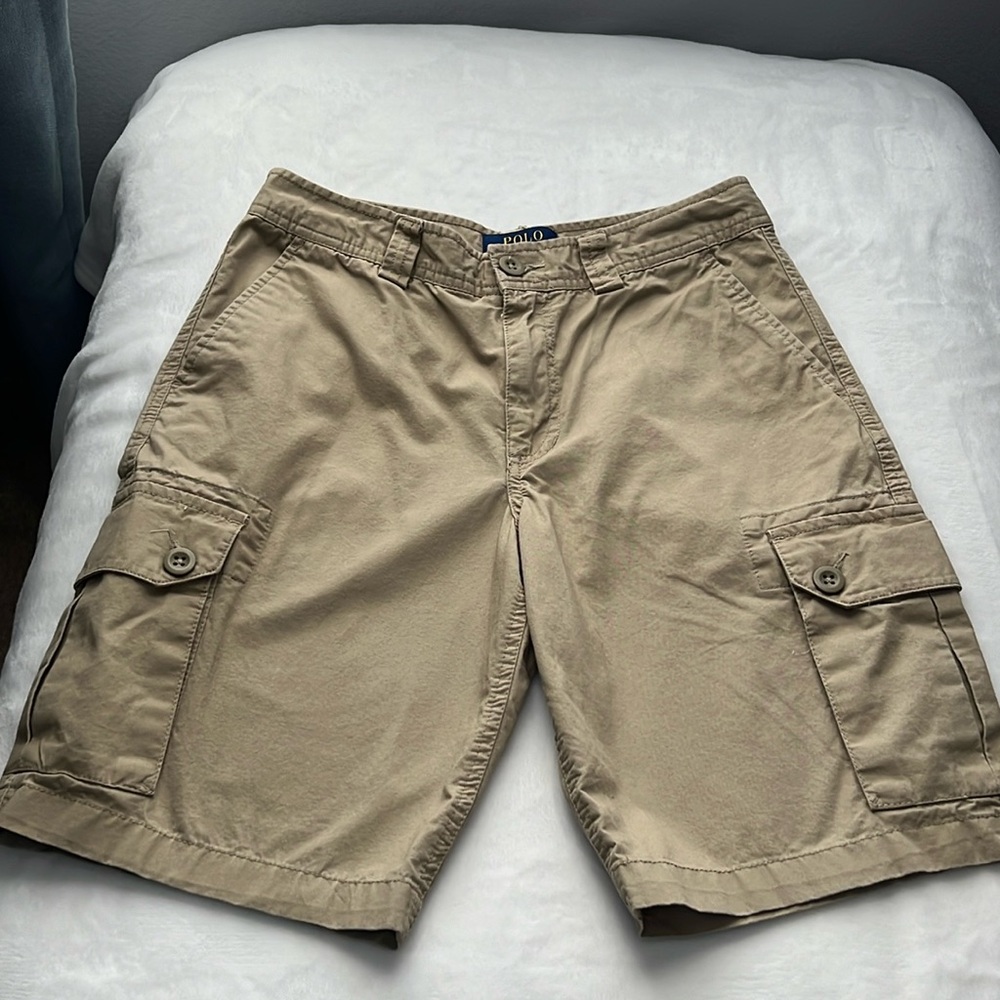 Polo Ralph Lauren Boys Khaki Cargo Shorts Size 14